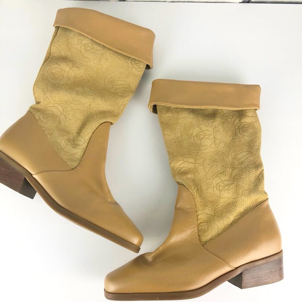 Markon Rose Embossed Tall Boots